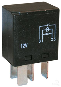 Micro Relay 12V Normally Open 20A - Resistor Protected