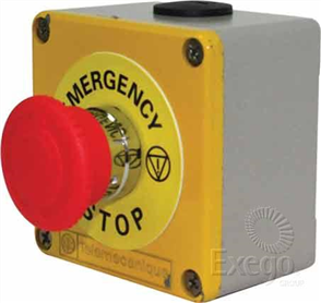 Emergency Stop Switch On - Off /Off - On. Metal enclosure