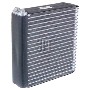 Evaporator Core Plate and Fin Inlet Fitting Pad Outlet Fitting Pad