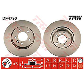 Disc Brake Rotor 317mm x 27 Min