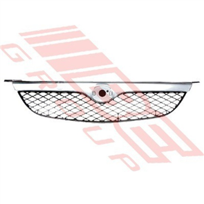 GRILLE - MAT BLACK - W/CHRM GARNISH - MAZDA 626 GF 1998-00 NZ MODEL