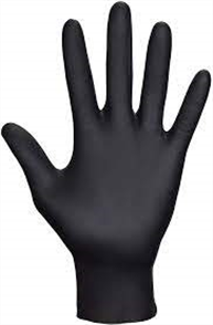 BLK NITRILE GLOVES - BOX/100 (S)