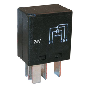 Micro Relay 24V Change Over 25/10A - Resistor Protected