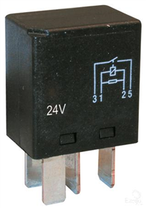 Micro Relay 24V Normally Open 15A - Resistor Protected