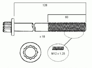 Cylinder Head Bolt Set HBS031