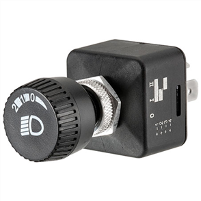 Rotary Headlamp Switch Off/On/On SPDT (Contacts Rated 20A @ 12V)