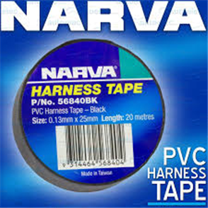 Harness Tape PVC Black 25mm x 20m