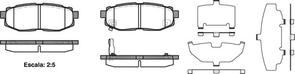 REAR DISC BRAKE PADS - SUBARU TRIBECA  05-