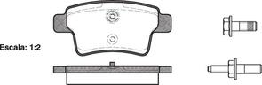 REAR DISC BRAKE PADS - CITROEN PEUGEOT RENAULT C4 PICASSO  06-