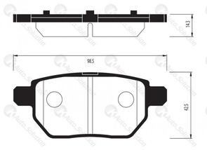 DB1786 E REAR DISC BRAKE PADS - TOYOTA YARIS 05-