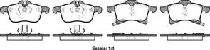 FRONT DISC BRAKE PADS - HOLDEN ASTRA H , COMBO 04-