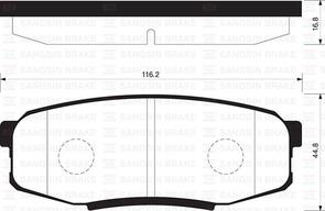 DB1857 E REAR DISC BRAKE PADS - TOYOTA LAND CRUISER 07-