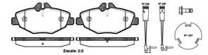 FRONT DISC BRAKE PADS - MERCEDES BENZ E CLASS 02-