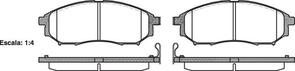 FRONT DISC BRAKE PADS - NISSAN NAVARA D40 SKYLINE V36 DB1696 E