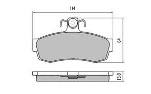 DB1095 E FRONT DISC BRAKE PADS - TOYOTA CORONA