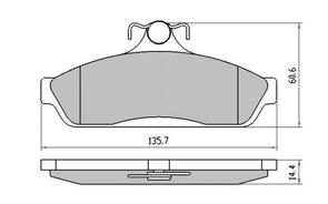 FRONT DISC BRAKE PADS - HOLDEN COMMODORE VB-VS 78-97 DB1085 E