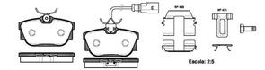 REAR DISC BRAKE PADS - AUDI / VW TRANSPORTER T4 90-