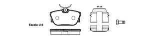 REAR DISC BRAKE PADS - AUDI / VW TRANSPORTER T4 90-