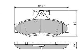 DB1204 E REAR DISC BRAKE PADS - MITSUBISHI MAGNA 91-03