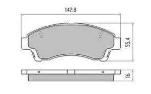 DB1322 E FRONT DISC BRAKE PADS - MAZDA B SERIES B SER 4X2 96