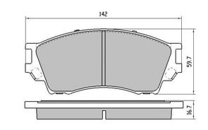 DB1326 E FRONT DISC BRAKE PADS - MAZDA B SERIES  4X4 96-02