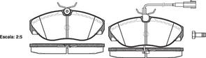 FRONT DISC BRAKE PADS - FIAT DUCATO 14  99-02