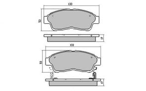 FRONT DISC BRAKE PADS - TOYOTA CAMRY SXV20 98-02 DB1267 E