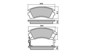 DB1216 E FRONT DISC BRAKE PADS - NISSAN PULSAR N14 91-95