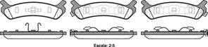 DB1369 E REAR DISC BRAKE PADS - HYUNDAI SONATA 92-94