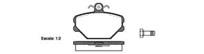 FRONT DISC BRAKE PADS - FIAT TIPO 88-91