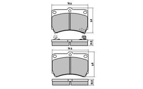 DB1158 E FRONT DISC BRAKE PADS - FORD / MAZDA LASER/323 89-94