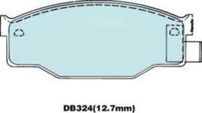 DB324 E FRONT DISC BRAKE PADS - HOLDEN CAMIRA JJ 84-87