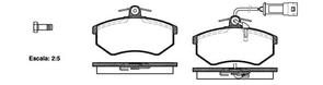 FRONT DISC BRAKE PADS - AUDI / VW 80,90 85-87 W/SENSOR DB411 E