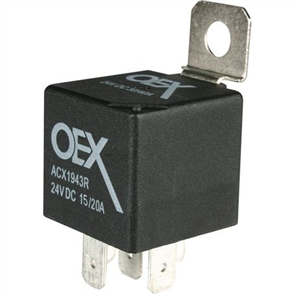 Mini Relay 24V Change Over 15/20A 5 Pin - Resistor Protected