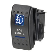 Sealed Rocker Switch Off/On SPDT 12V Blue Illuminated Fog Lights Symbo