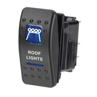 Sealed Rocker Switch Off/On SPDT 12V Blue Illuminated Roof Lights Symb