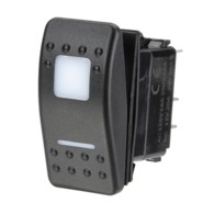 Sealed Rocker Switch Off/On SPST 12V/24V Red LED (Contacts Rated 20A @