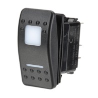 Sealed Rocker Switch Off/Momentary On SPST 12/24V Red LED (Contacts Ra