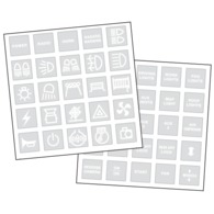 White Switch Decal Set - 4WD