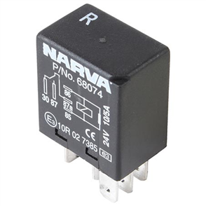 Micro Relay 24V Change Over 10/5A - Resistor Protected