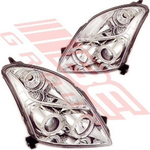 HEADLAMP - SET - L&R - CHROME - PROJECTOR - SUZUKI SWIFT 2005