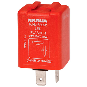 Electronic LED Flasher With Pilot 24V 2 Pin