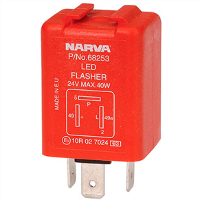 Electronic LED Flasher With Pilot 24V 3 Pin