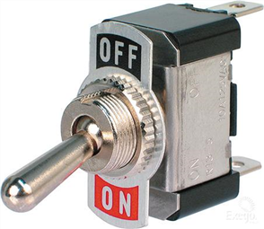 Toggle Switch On/Off SPST (Contacts Rated 20A @ 12V)