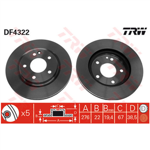 Disc Brake Rotor 276mm 19.4 Min