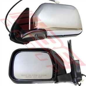 MIRROR - CNR MOUNTED - ELECT - L/H - CHR - TOYOTA HILUX 2WD 1999-01