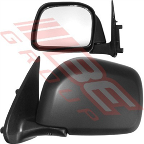 MIRROR - CNR MOUNTED - MANUAL - L/H - BLK - TOYOTA HILUX 4WD 1999-01