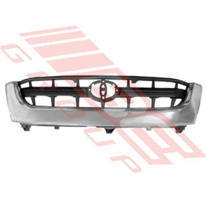 GRILLE - CHROME BLACK - CENTRE - TOYOTA HILUX 4WD 2002