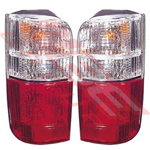 REAR LAMP - SET - L&R - CLEAR/RED - TOYOTA HIACE 1990