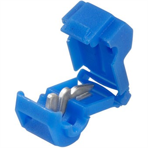 Crimp Terminal Wire Tap Connector Blue Cable Size 4mm Vinyl 50 Pce